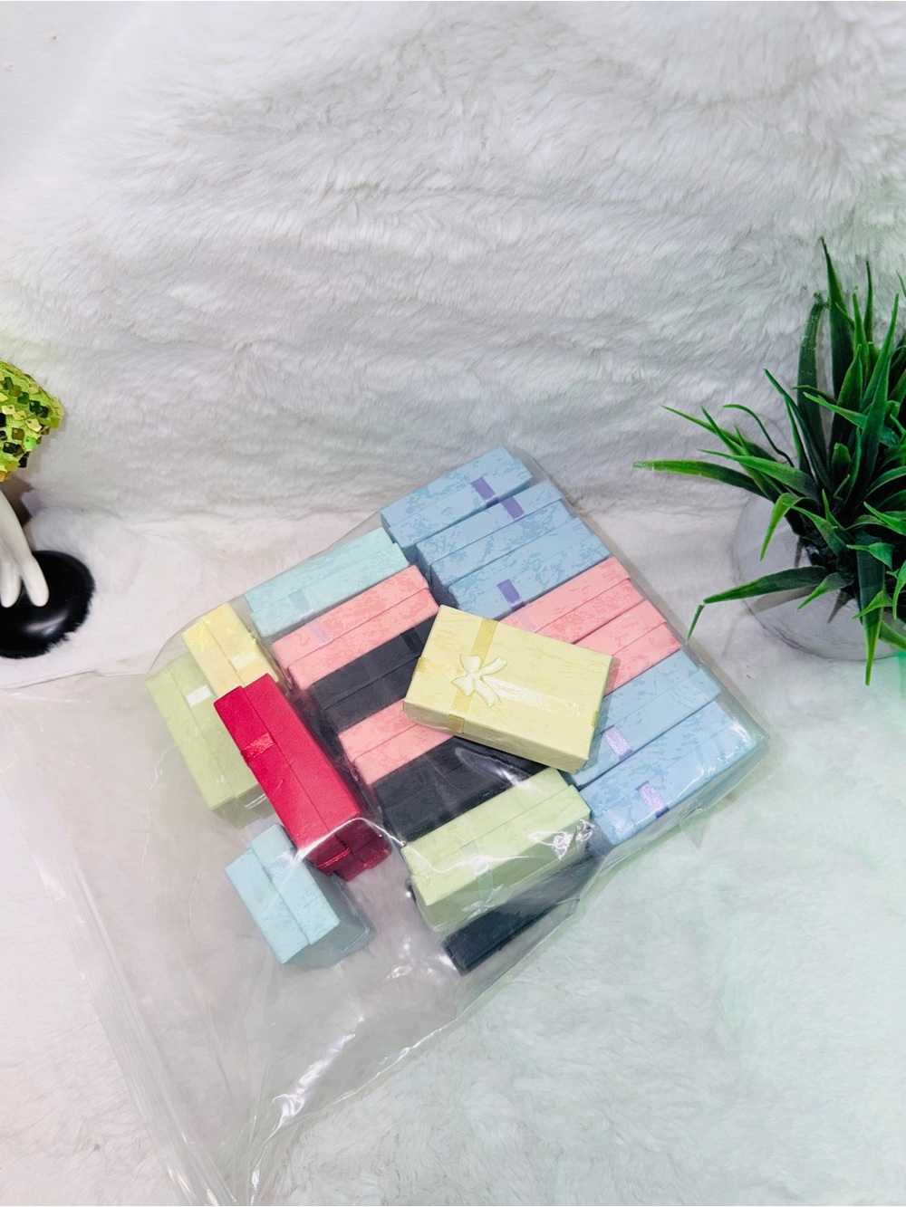 24 New Jewelry Gift Boxes - Pastel Blue, Pink, Mint, Yellow, Black, Red - 💝